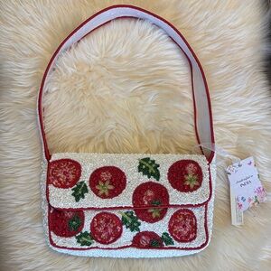 Viral Embellished Tomato Beaded Shoulder Bag